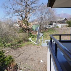 バルコニーから浅間山が見えます