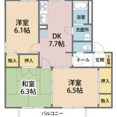 360度画像あり☆【アパート】ダンディライアンハウス　3DK　Ａ棟101号 画像1